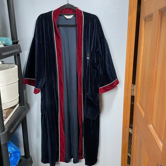 Vintage Christian Dior Monsieur Dark Velvet Robe One Size - Picture 2 of 8